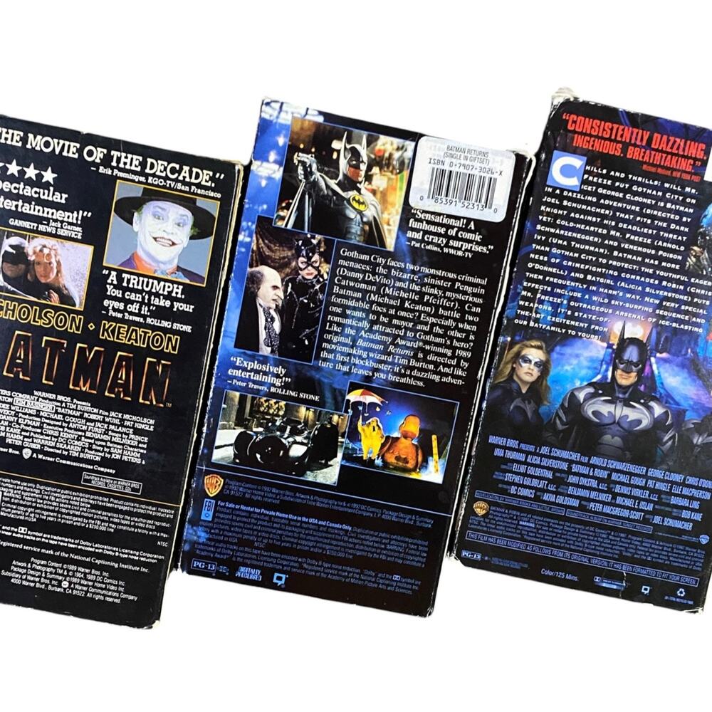 Vintage Batman VHS Movie Lot of 3 - Picture 3 of 3
